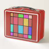 Lunch Box Conception graphique numérique de style mondrien R (Devant)