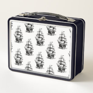 Lunch Box Conception minimaliste des Motifs de voiliers Vint