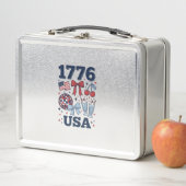 Lunch Box Conception vectorielle coquette patriotique 1776 É (En situation)
