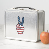 Lunch Box Conception vectorielle de main de signe de paix pa (En situation)