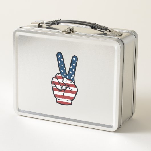 Lunch Box Conception vectorielle de main de signe de paix pa (Devant)