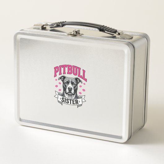 Lunch Box Conception vectorielle de sœur Pitbull amateur de (Devant)