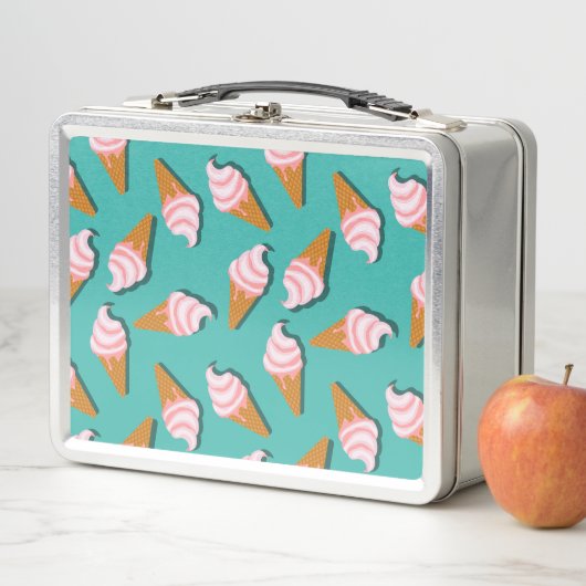 Lunch Box Congés gaufres crème glacée et motif de yaourt con (En situation)