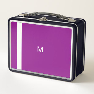 Lunch Box Contemporain moderne violet minimaliste Monogramme