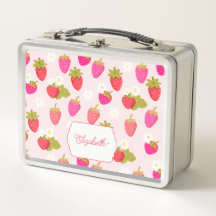 Conteneur à fraises personnalisé rose cottagecore