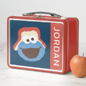 Lunch Box Cookie Monster Woodland Face | Ajouter Votre Nom (En situation)