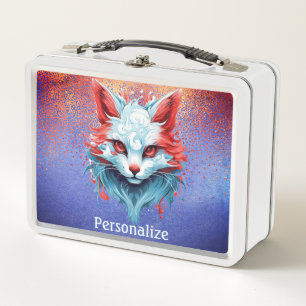 Lunch Box Cool Anime Feline Magique Chat Goth Personnalisé