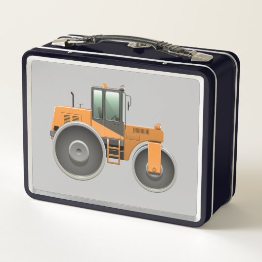 Lunch Box cool boys construction roller ajouter nom (Dos)