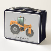 Lunch Box cool boys construction roller ajouter nom (Devant)