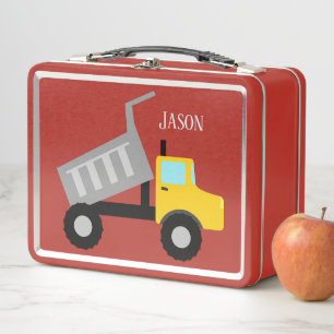 Lunch Box Cool de construction camion-benne ajouter le nom M