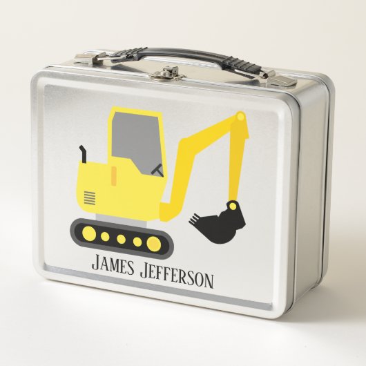 Lunch Box cool de construction creveur camion ajouter nom (Devant)