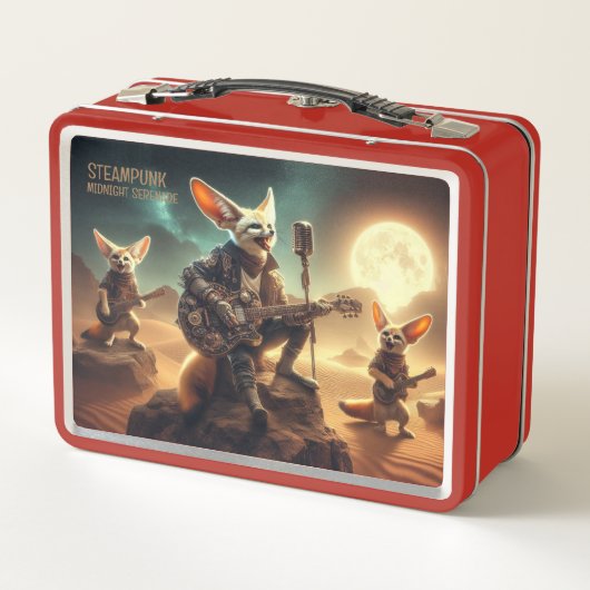 Lunch Box Cool Fennec Foxes Rock Guitares acoustiques dans l (Dos)
