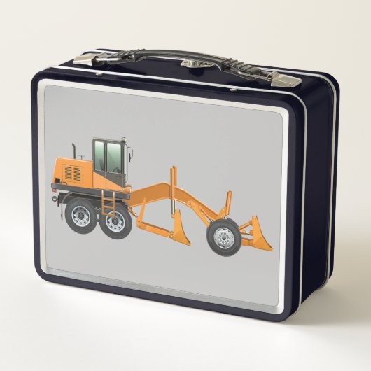 Lunch Box cool garçons construction digger ajouter nom (Dos)