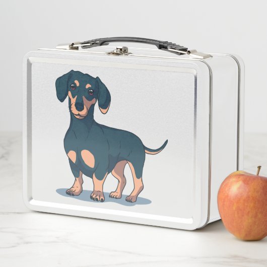 Lunch Box Cool noir Dachshund conception chien (En situation)