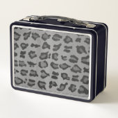 Lunch Box Cool tendance moderne noir et gris Empreinte de lé (Dos)