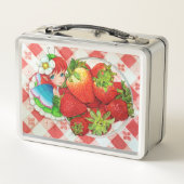 Lunch Box copie féerique d'art de pique-nique de fraise (Dos)