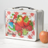 Lunch Box copie féerique d'art de pique-nique de fraise (En situation)