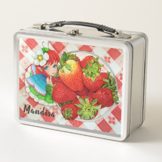 Lunch Box copie féerique d'art de pique-nique de fraise