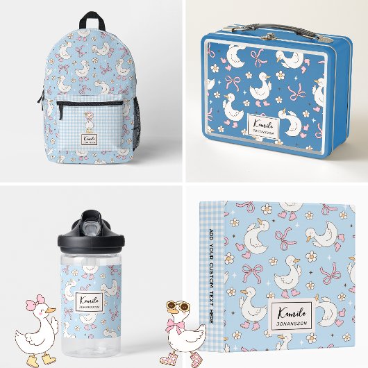 Lunch Box Coquette à mâchoire rose oie fine Nom du script pe