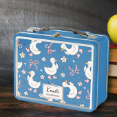 Lunch Box Coquette à mâchoire rose oie fine Nom du script pe