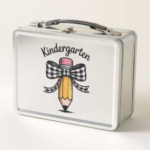 Lunch Box Coquette Pencil Bow Kindergarten Teacher School