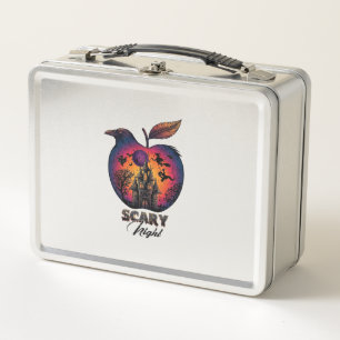 Lunch Box Corbeau de nuit effrayant Pomme Château hanté Spoo