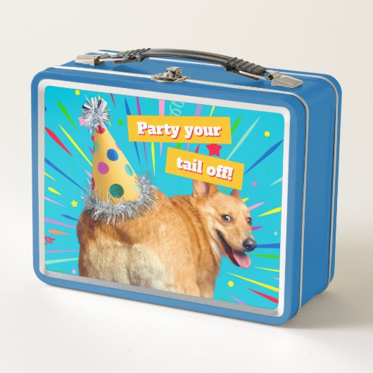 Lunch Box Corgi Butt Birthday Hat (Devant)