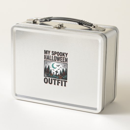 Lunch Box Costume Halloween effrayant Vintage Graveyard Tee_ (Devant)