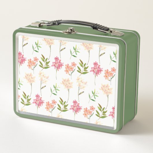 Lunch Box Cottage fleuri vintage fleurs traditionnelles (Devant)