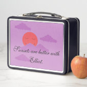Lunch Box Coucher de soleil avec des nuages violets : mari (En situation)