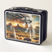 Lunch Box Coucher de soleil du guerrier courageux (Dos)