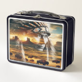 Lunch Box Coucher de soleil du guerrier courageux (Devant)