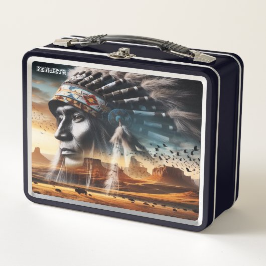 Lunch Box Coucher de soleil Noble Guerrier (Devant)