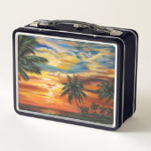 Lunch Box Coucher de soleil tropical étonnant (Dos)
