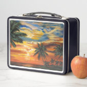 Lunch Box Coucher de soleil tropical étonnant (En situation)