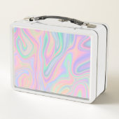 Lunch Box Couleur pastel Abstraite Liquide Iridescente. Ajou (Dos)