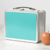 Lunch Box Couleur solide turquoise moyenne (En situation)