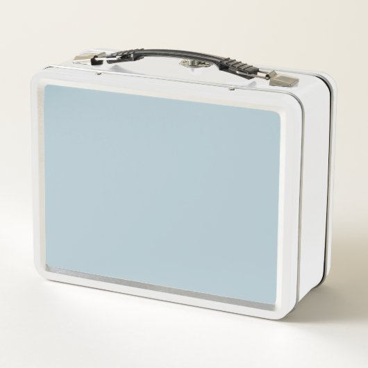 Lunch Box Couleur uni bleu pastel | Classique | Élégant (Dos)