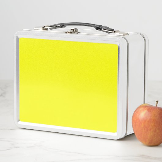 Lunch Box Couleur uni jaune néon (En situation)