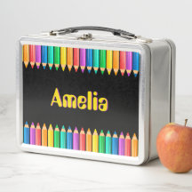 Couleurs arc-en-ciel brillantes Crayons Nom des en