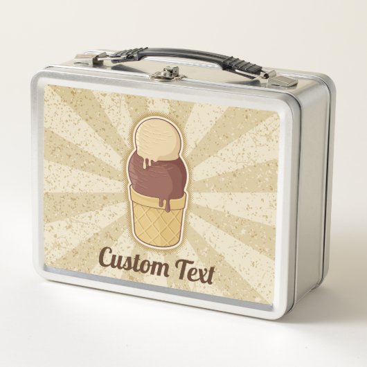 Lunch Box Coupe de crème glacée à deux boules Boîte à lunch  (Devant)