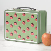 Lunch Box Coupes de crème glacée rose sur vert (En situation)