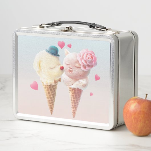 Lunch Box Couple de crème glacée - Amour au premier coup (En situation)
