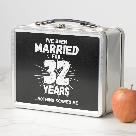 Lunch Box Couples mariés 32 ans drôle 32e anniversaire (En situation)