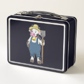 Lunch Box Cow as Farmer with Pitchfork (Devant)