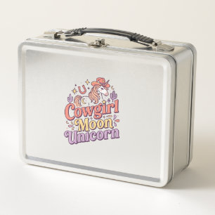 Lunch Box Cowgirl Licorne Lune Licorne Marchandise Fantaisis