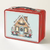 Lunch Box Cozy Gingerbread House Holiday Illustration (Dos)