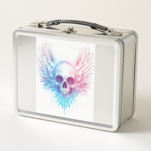 Lunch Box Crâne avec ailes d'ange (Devant)