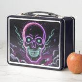 Lunch Box Crâne cosmique néon (En situation)