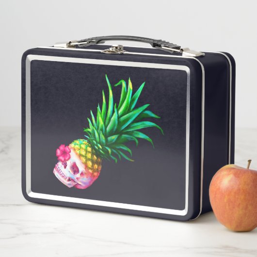 Lunch Box Crâne d'ananas (En situation)